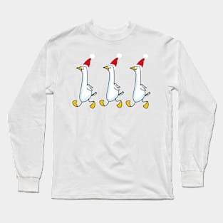 Christmas geese on tour Long Sleeve T-Shirt